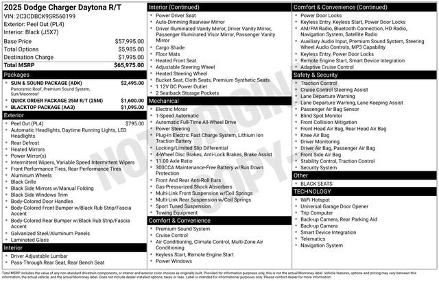 New 2025 Dodge Charger Daytona R/T w/ Sun & Sound Package image 34