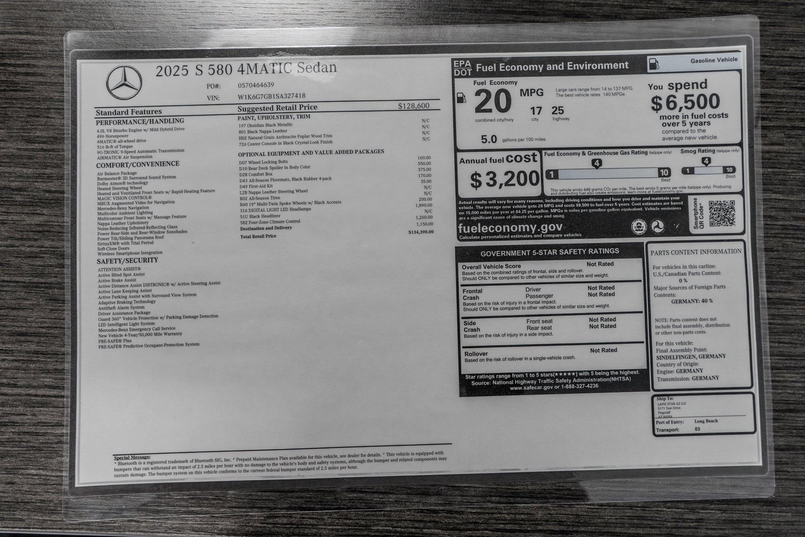 New 2025 Mercedes-Benz S 580 4MATIC Sedan image 34