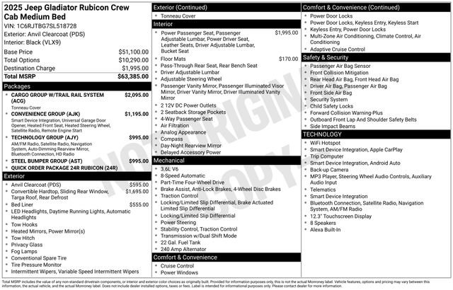 Used 2025 Jeep Gladiator Rubicon AWD/4WD image 35