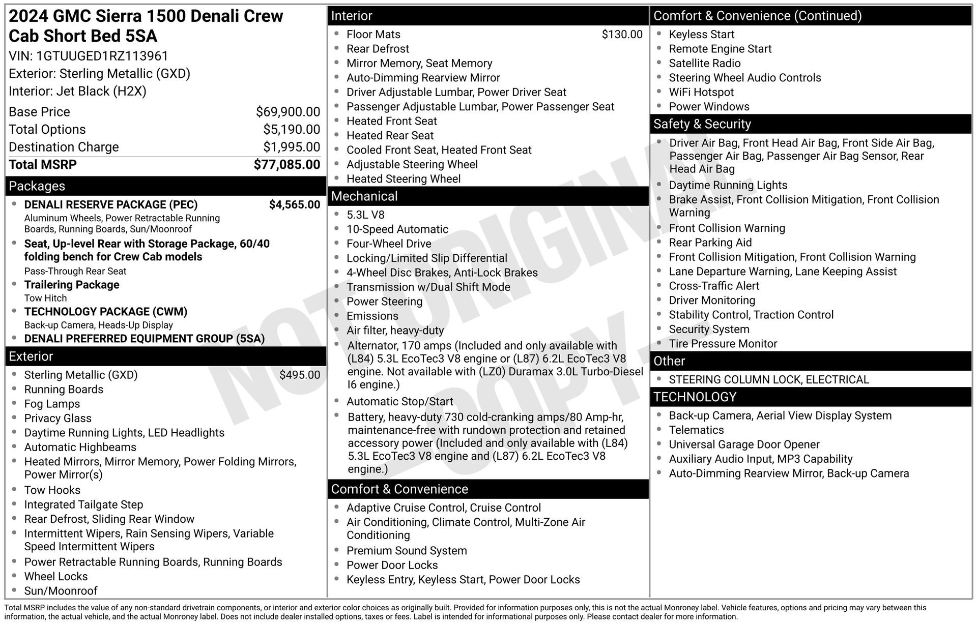 Used 2024 GMC Sierra 1500 Denali w/ Denali Reserve Package AWD/4WD image 43