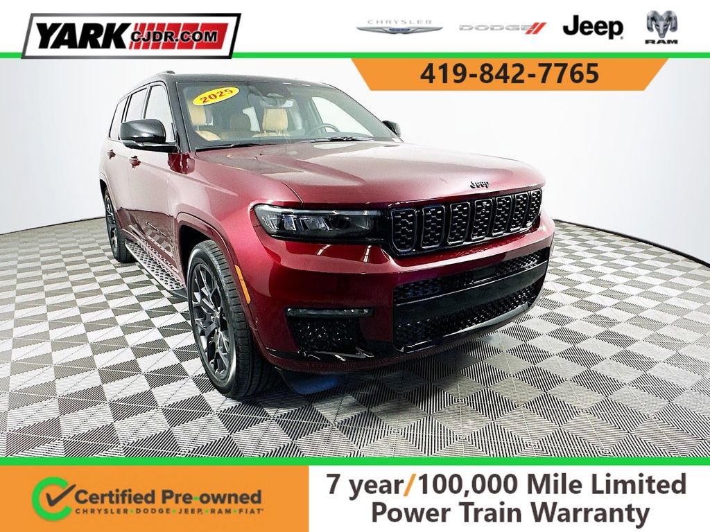 Certified 2025 Jeep Grand Cherokee L Summit w/ Obsidian Package