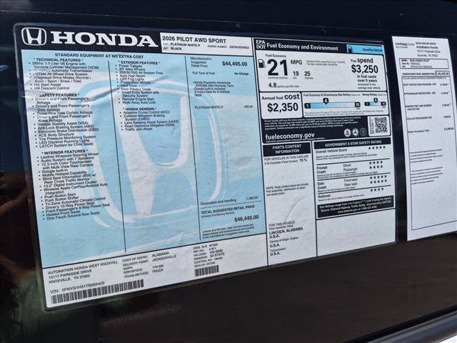 New 2026 Honda Pilot Sport image 16