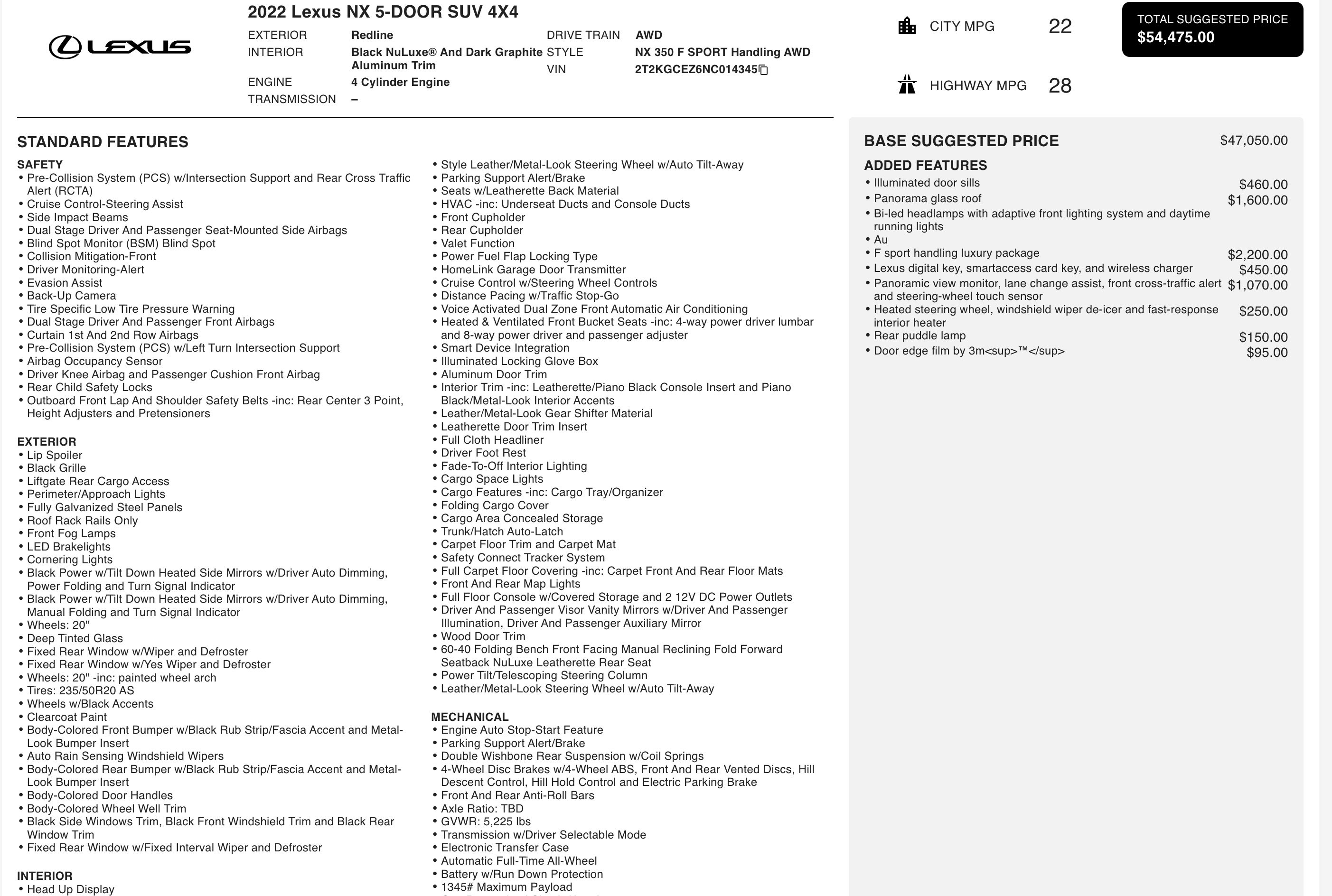 Used 2022 Lexus NX 350 F Sport AWD/4WD image 4