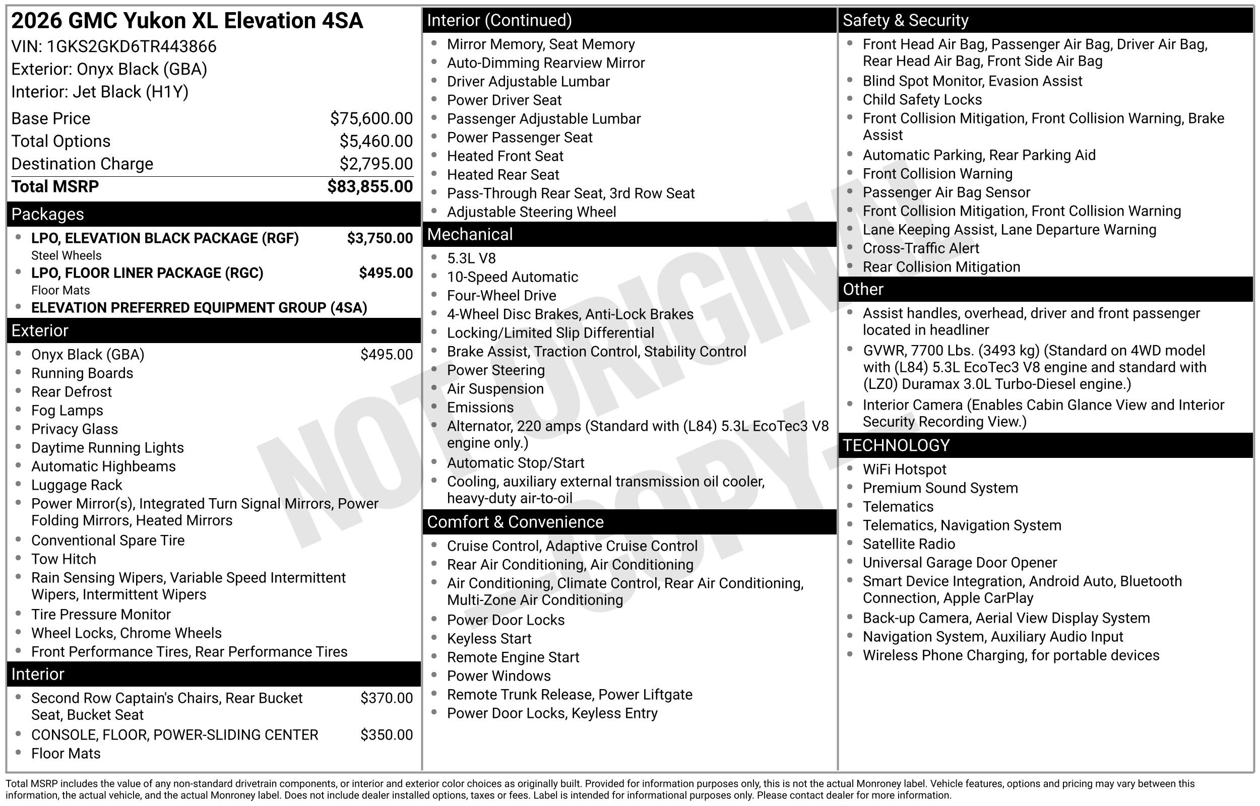New 2026 GMC Yukon XL Elevation w/ LPO, Elevation Black Package AWD/4WD video 3