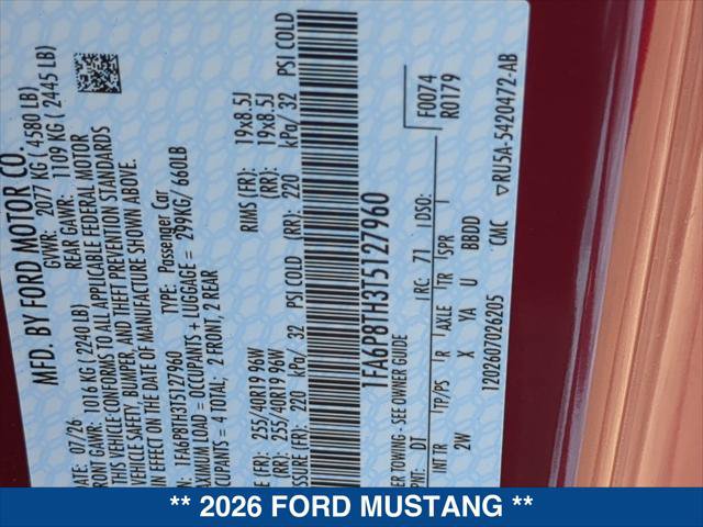 New 2026 Ford Mustang Coupe RWD image 19