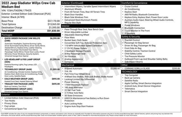 Used 2022 Jeep Gladiator Sport AWD/4WD image 3
