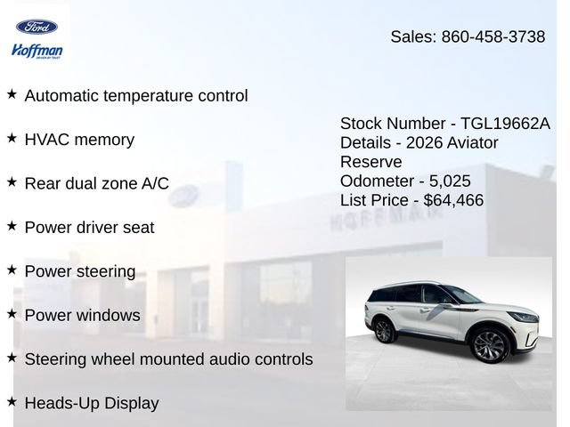 Used 2026 Lincoln Aviator Reserve w/ Illumination Package AWD/4WD image 25