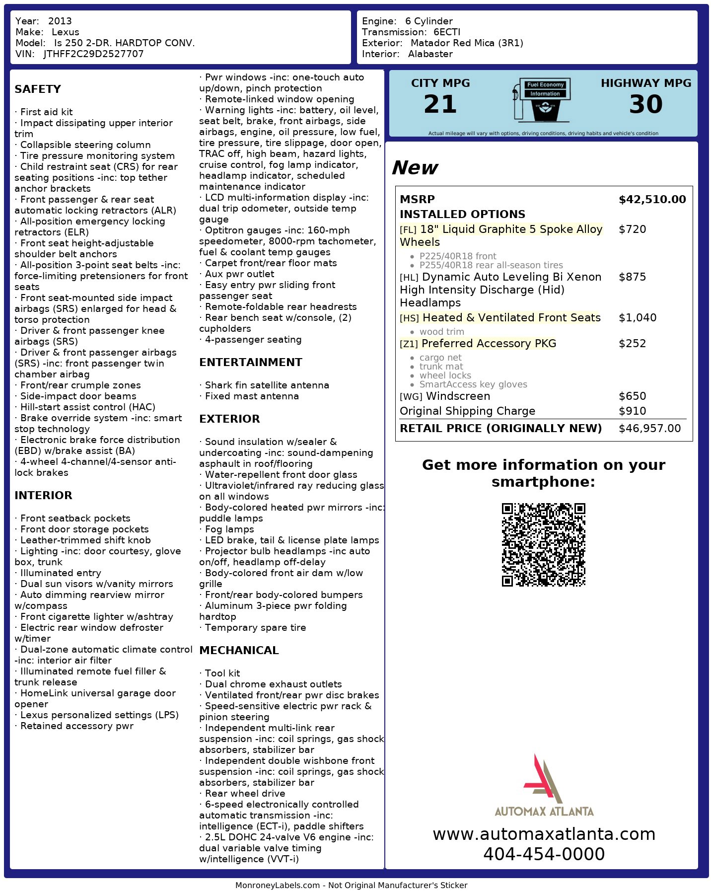 Used 2013 Lexus IS 250C image 3