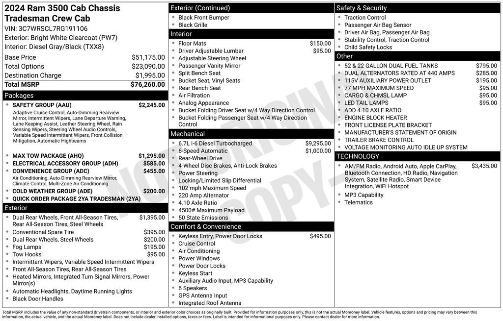 New 2024 RAM 3500 Tradesman w/ Safety Group image 40