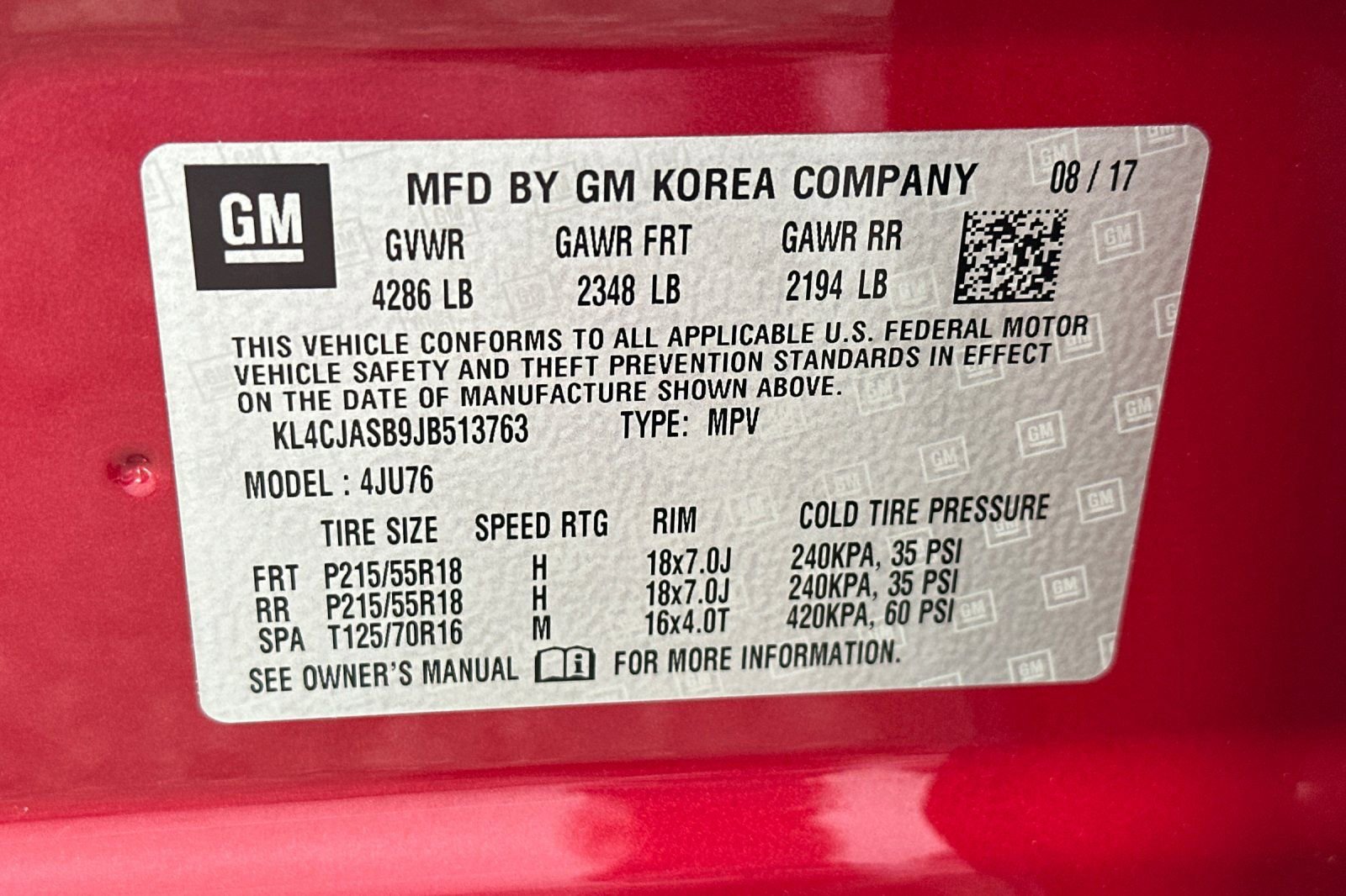 Certified 2018 Buick Encore Preferred image 39