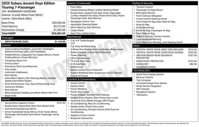 New 2025 Subaru Ascent Bronze Edition w/ Onyx Package image 5