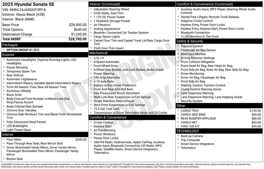 Certified 2025 Hyundai Sonata SE image 33