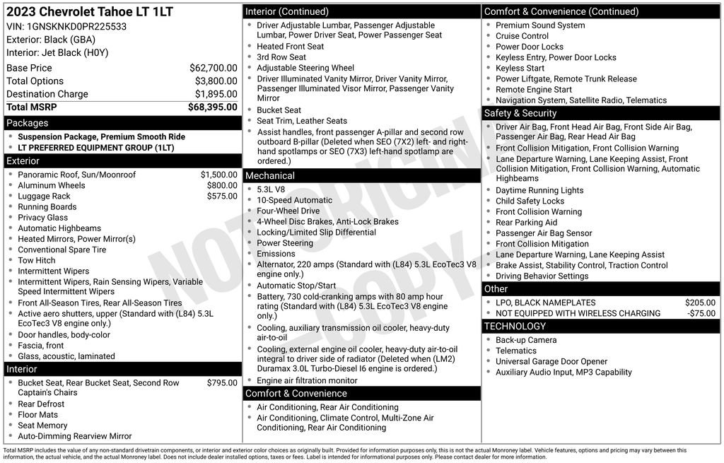 Used 2023 Chevrolet Tahoe LT image 3