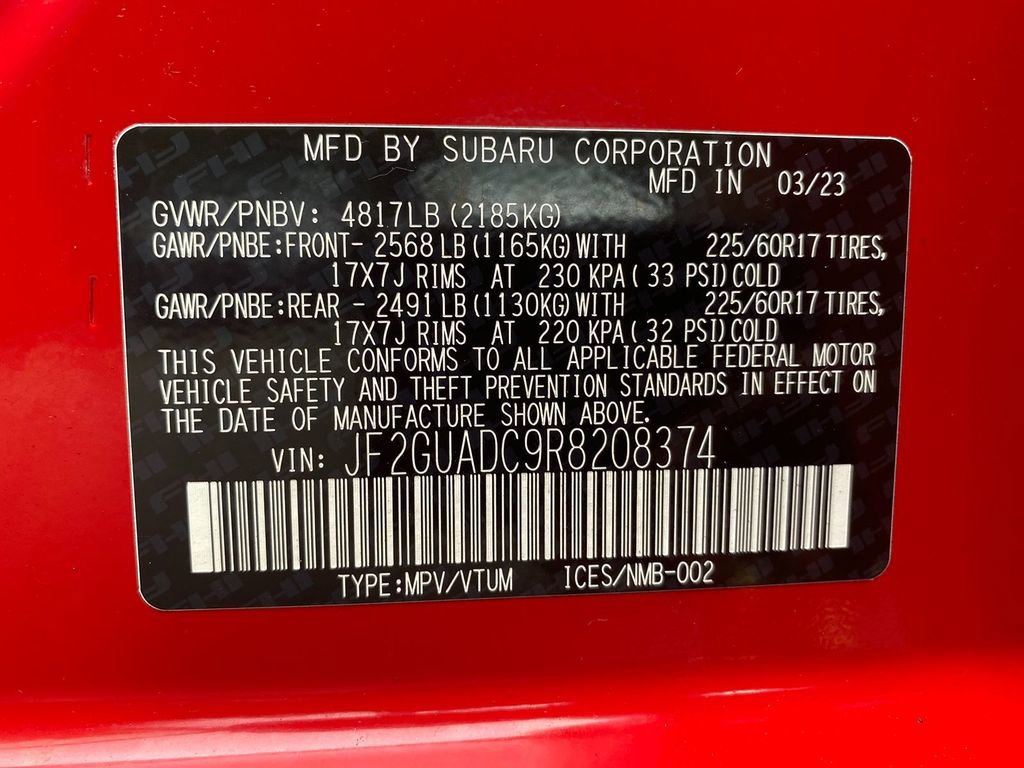 Used 2024 Subaru Crosstrek 2.0i Premium image 33