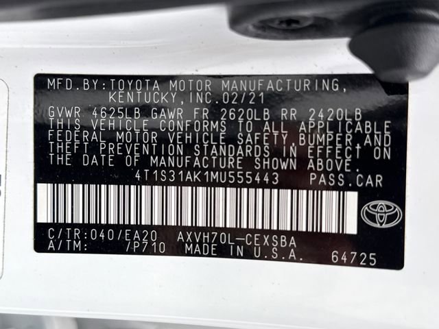 Used 2021 Toyota Camry SE w/ Audio Upgrade Package image 20