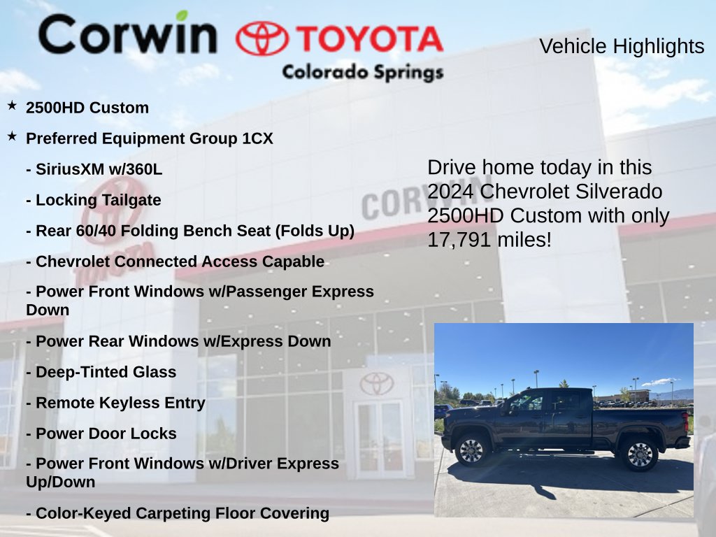 Used 2024 Chevrolet Silverado 2500 Custom w/ Custom Value Package AWD/4WD image 7
