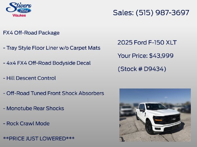 Certified 2025 Ford F150 XLT w/ Equipment Group 301A Standard AWD/4WD image 16
