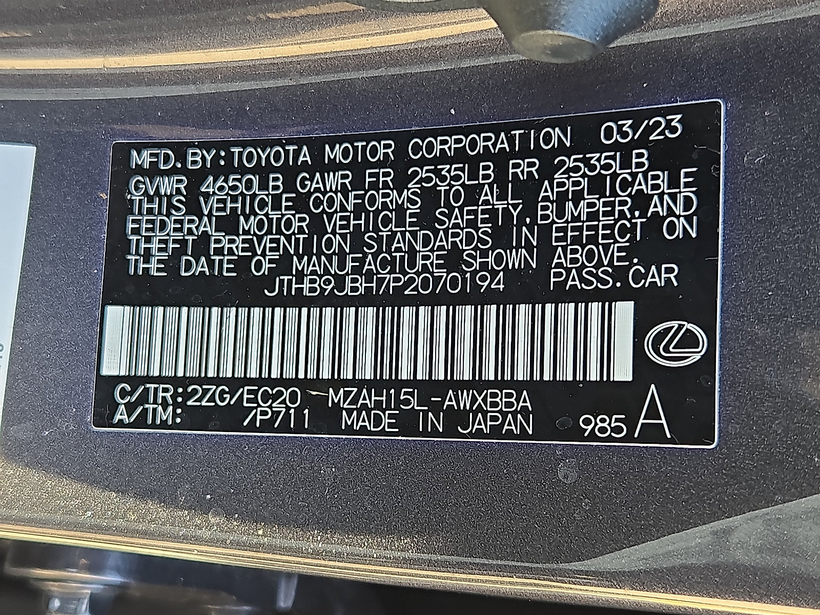 Used 2023 Lexus UX 250h F Sport w/ Accessory Package (Z2) AWD/4WD image 27