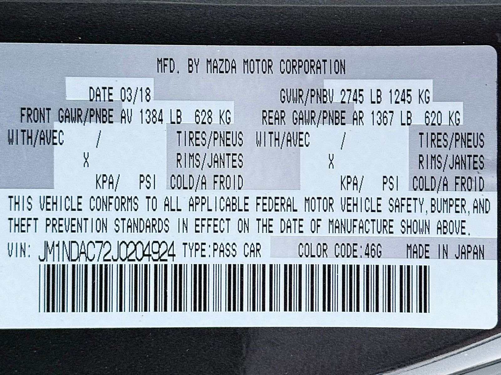 Used 2018 MAZDA MX-5 Miata Club image 57