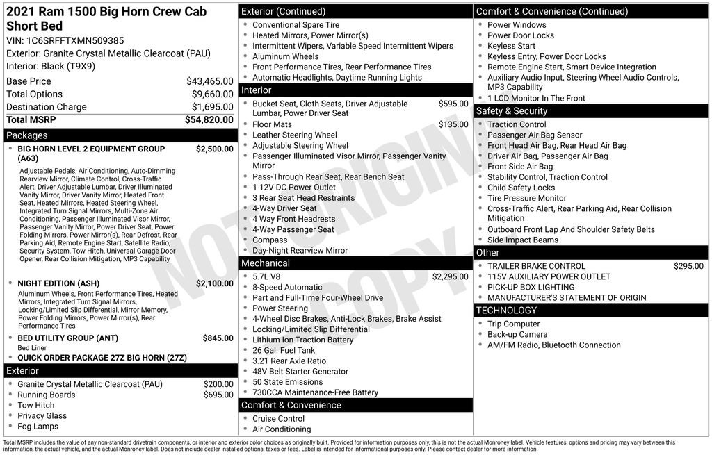 Used 2021 RAM 1500 Big Horn AWD/4WD image 13