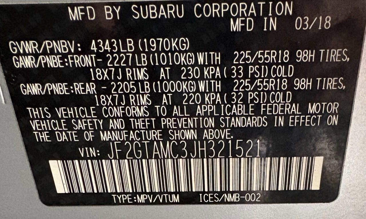 Used 2018 Subaru Crosstrek 2.0i Limited AWD/4WD image 18