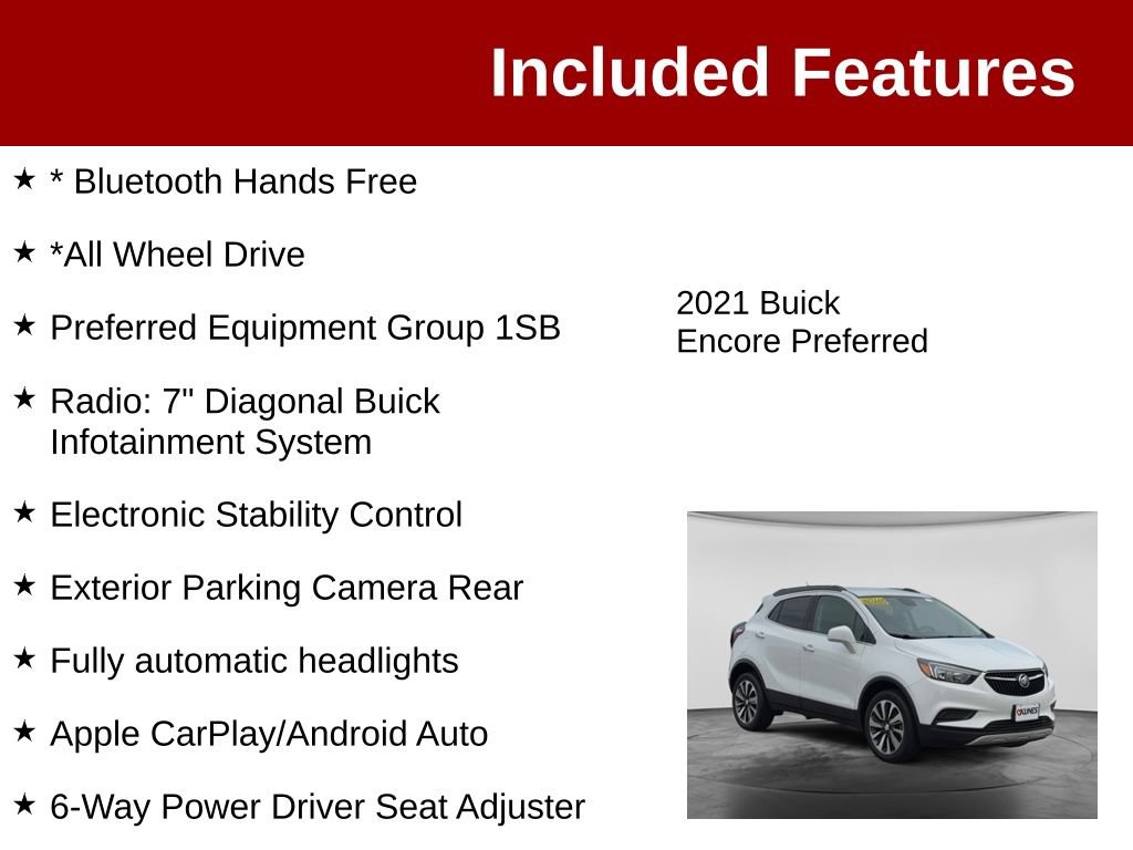 Used 2021 Buick Encore Preferred AWD/4WD image 3