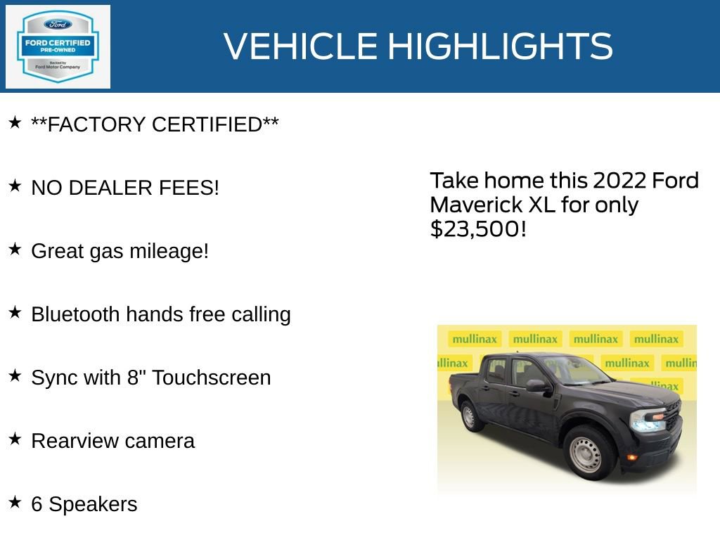 Used 2022 Ford Maverick XL w/ Equipment Group 100A Standard AWD/4WD image 11