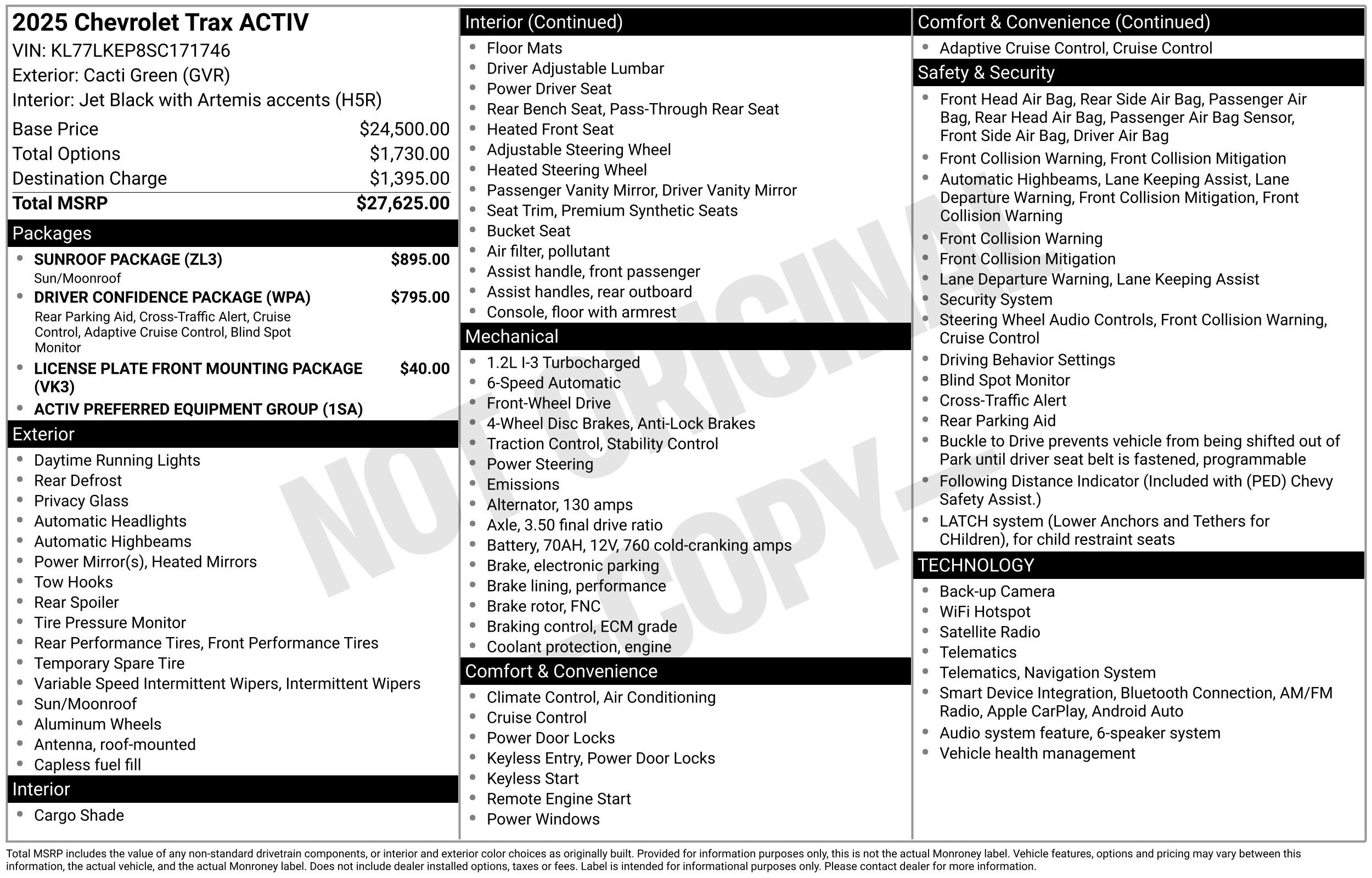 Used 2025 Chevrolet Trax ACTIV w/ Sunroof Package image 45