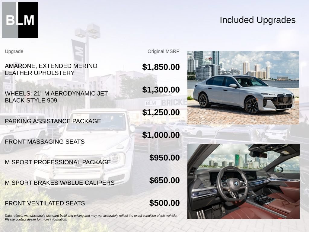 Used 2023 BMW 740i w/ Parking Assistance Package RWD image 9