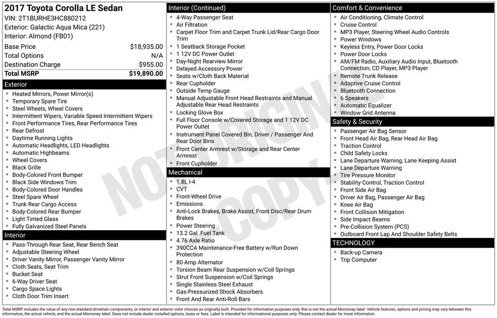 Used 2017 Toyota Corolla LE image 5