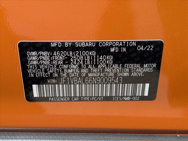 Used 2022 Subaru WRX Limited AWD/4WD image 12