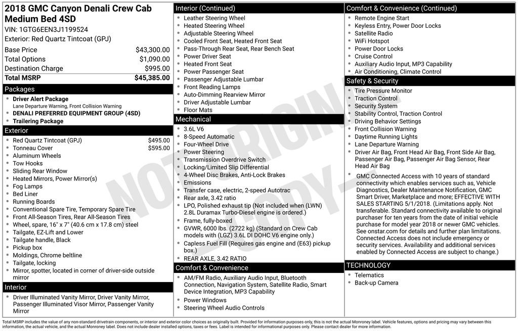 Used 2018 GMC Canyon Denali AWD/4WD image 15