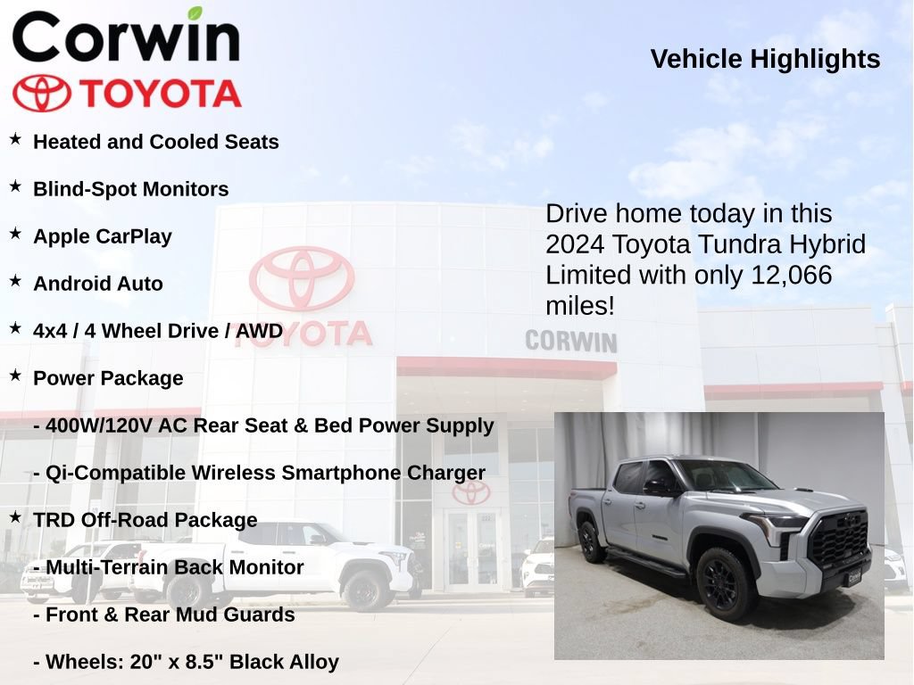 Used 2024 Toyota Tundra Limited w/ TRD Off-Road Package AWD/4WD image 7