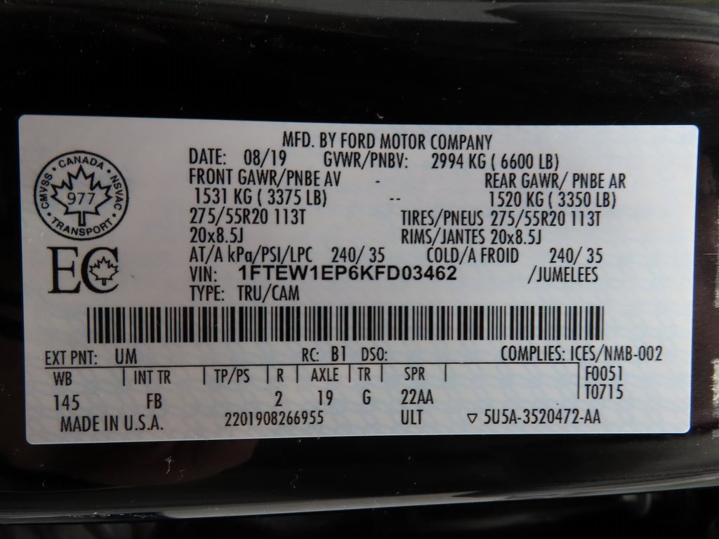 Used 2019 Ford F150 XLT w/ Equipment Group 302A Luxury image 65