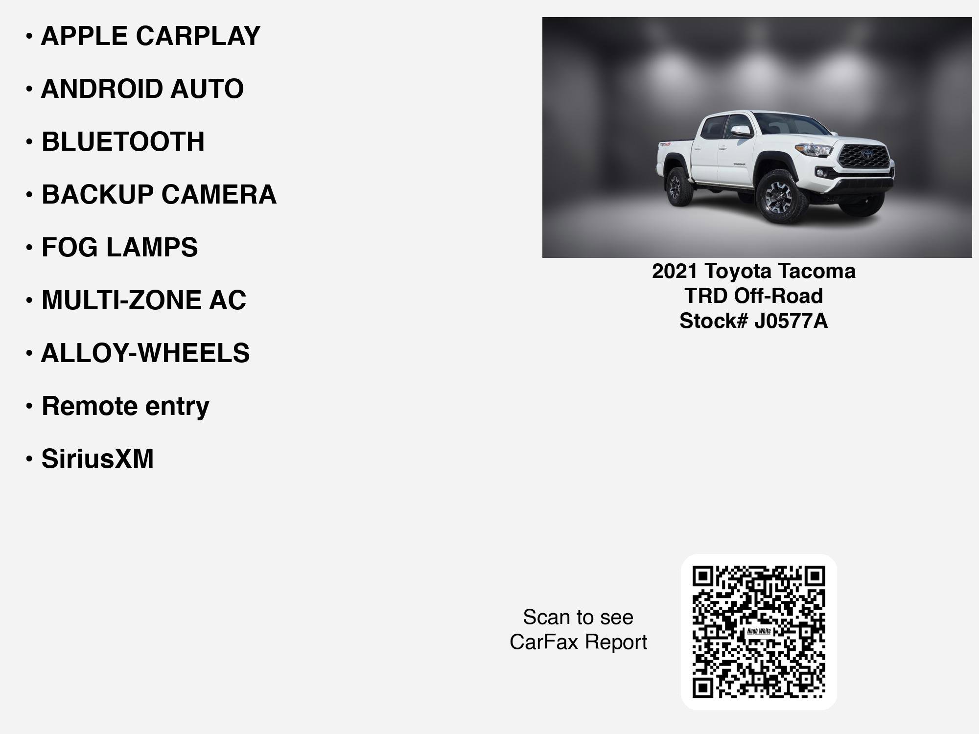 Used 2021 Toyota Tacoma TRD Off-Road AWD/4WD image 7