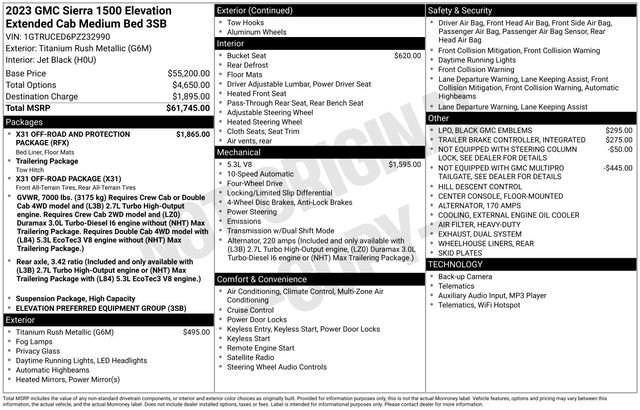 Used 2023 GMC Sierra 1500 Elevation image 37