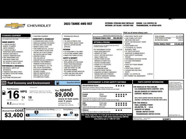 Used 2023 Chevrolet Tahoe RST w/ RST Performance Edition image 3