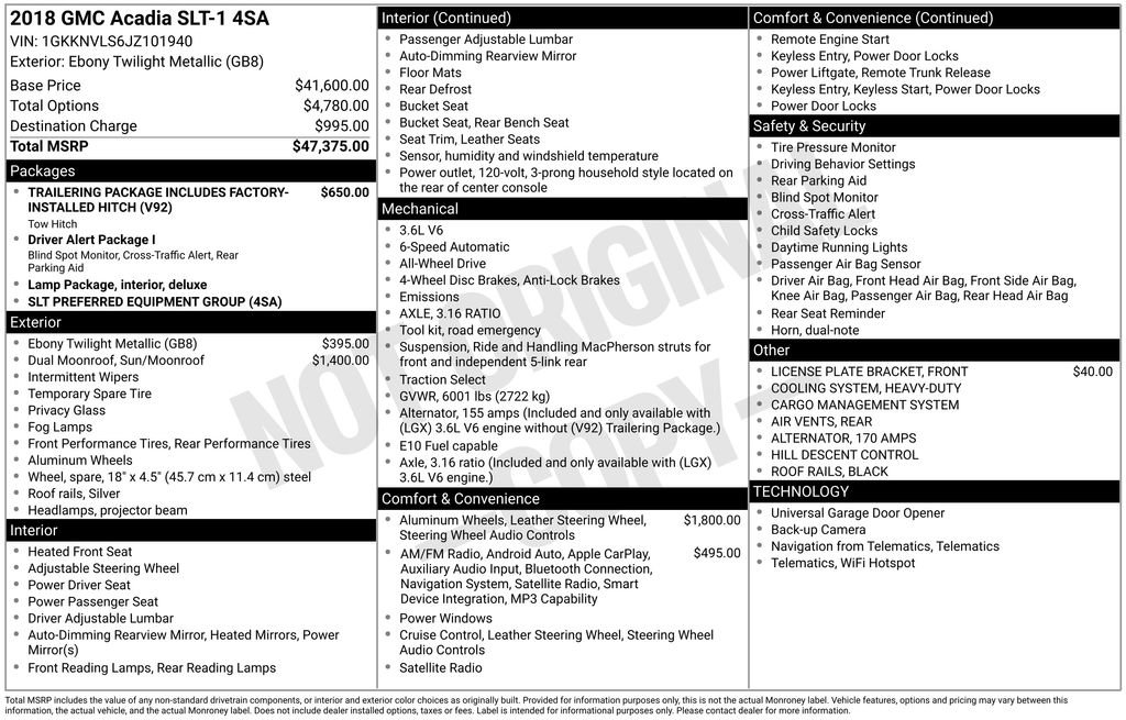 Used 2018 GMC Acadia SLT image 10