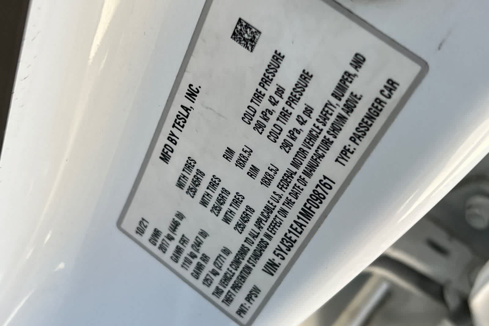 Used 2021 Tesla Model 3 Standard Range Plus RWD image 29