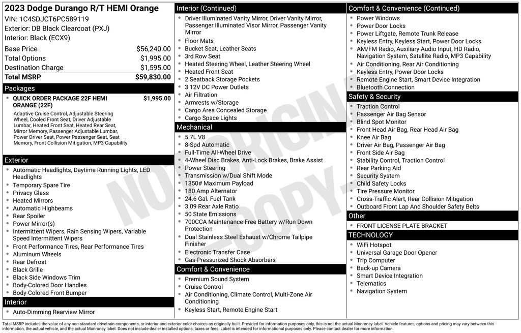 Used 2023 Dodge Durango R/T