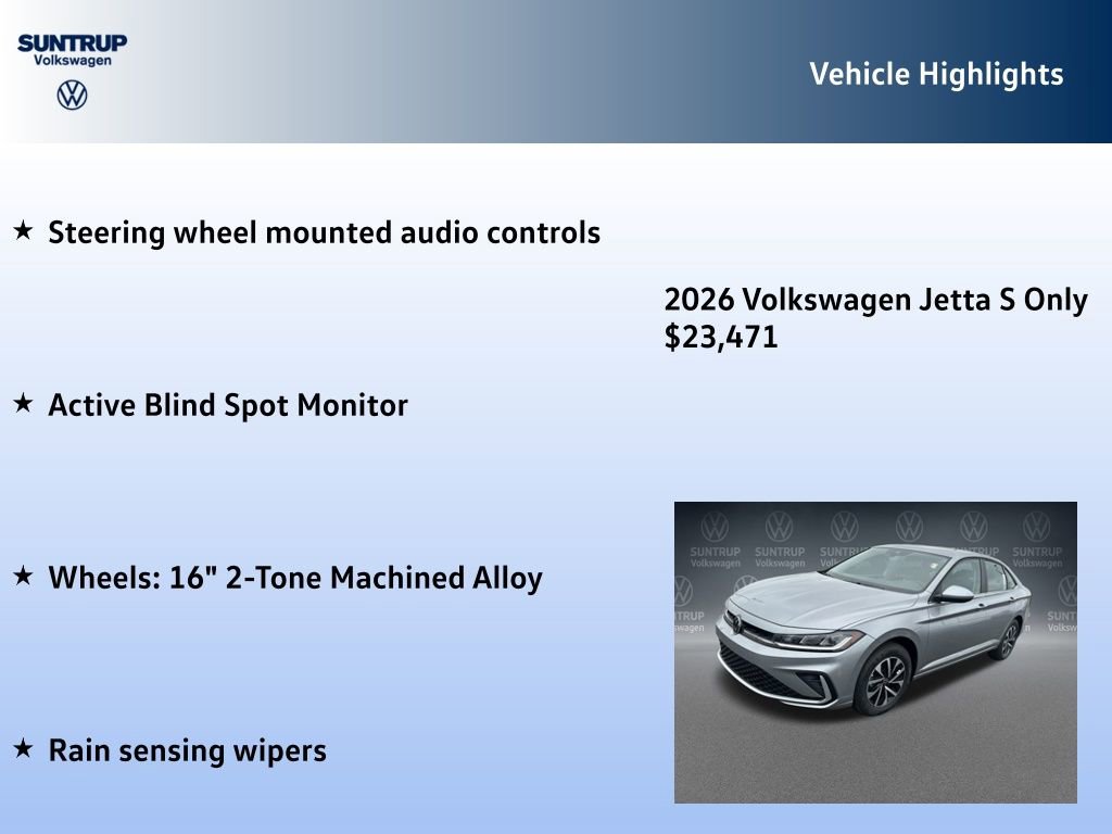 New 2026 Volkswagen Jetta S image 7