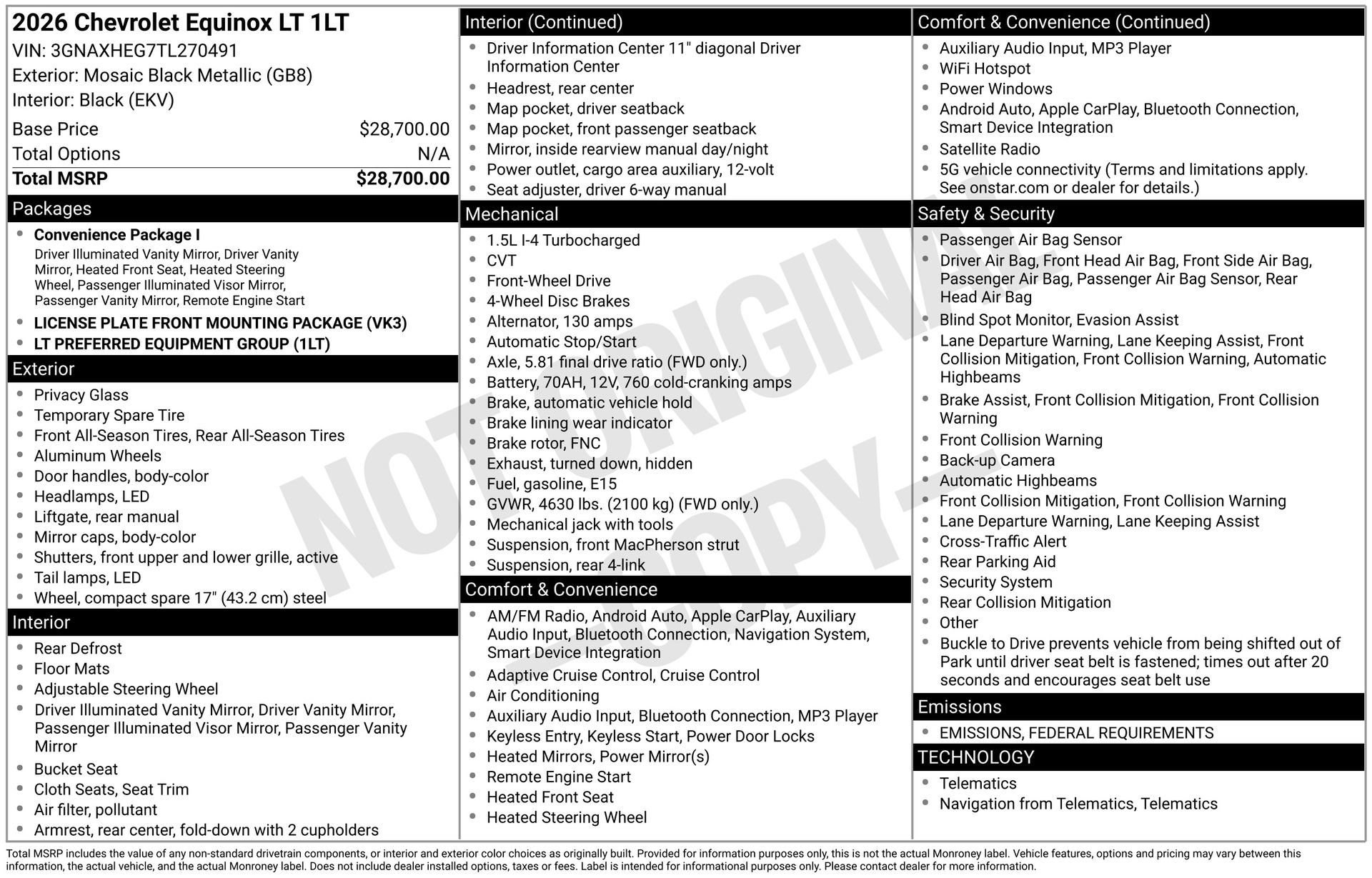 New 2026 Chevrolet Equinox LT image 3