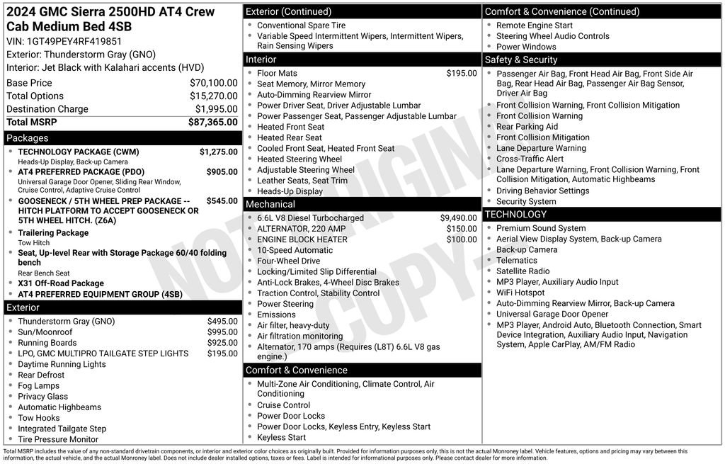 Used 2024 GMC Sierra 2500 AT4 w/ Technology Package AWD/4WD image 55