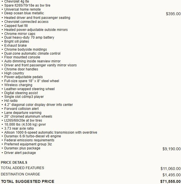 Used 2019 Chevrolet Silverado 2500 High Country w/ Duramax Plus Package image 8