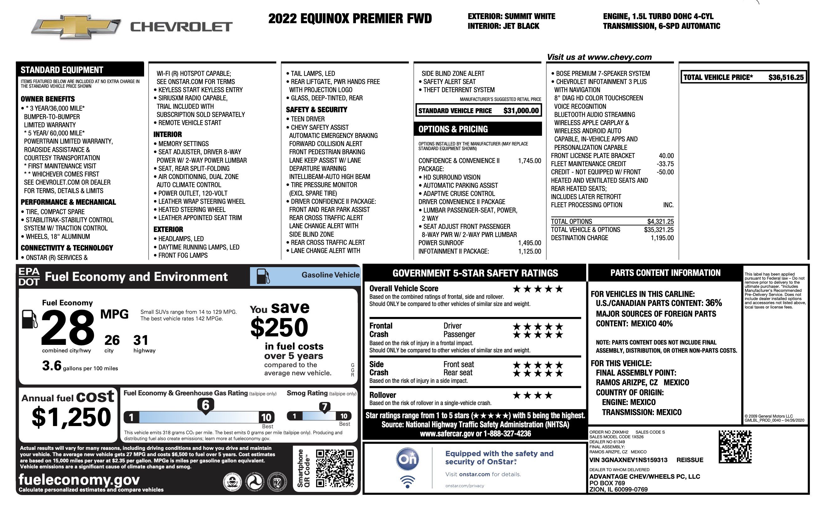 Used 2022 Chevrolet Equinox Premier FWD image 4