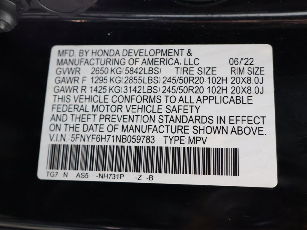 Used 2022 Honda Pilot Black Edition image 61