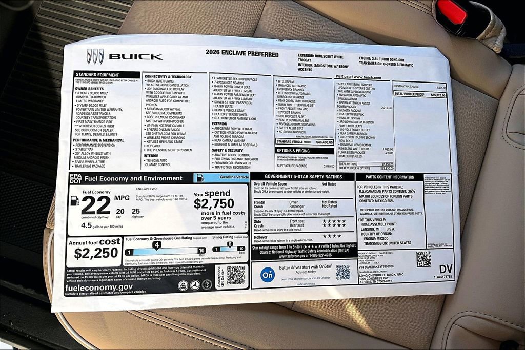 New 2026 Buick Enclave Preferred w/ Super Cruise Package FWD image 12