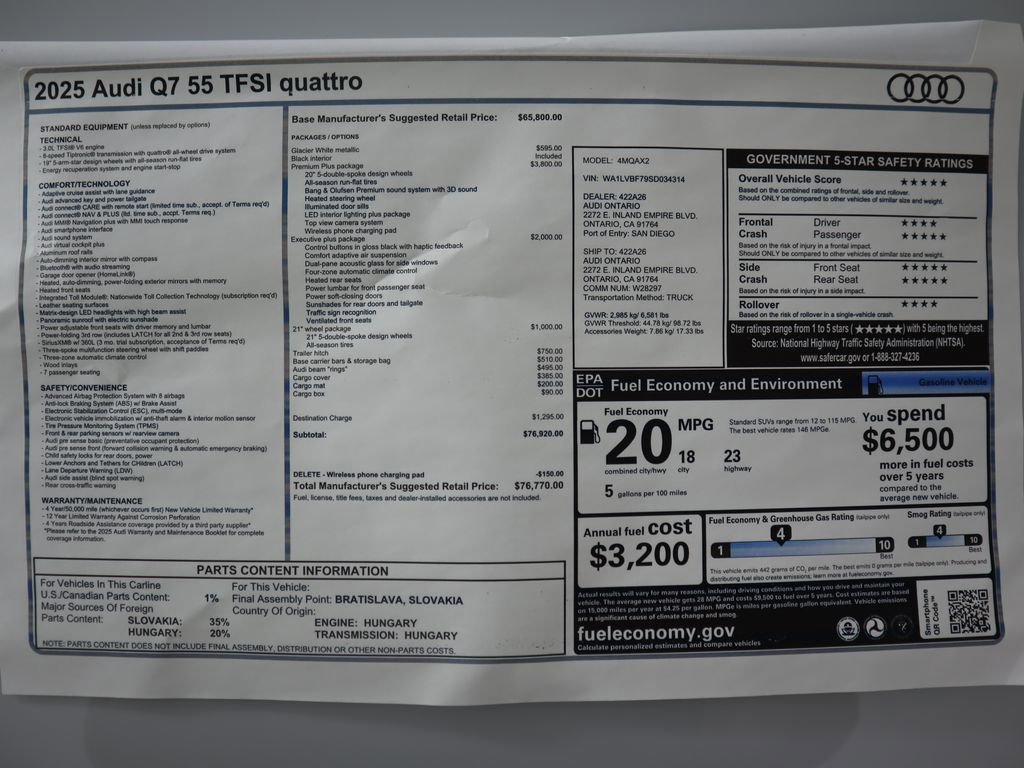 New 2025 Audi Q7 3.0T Premium Plus image 9