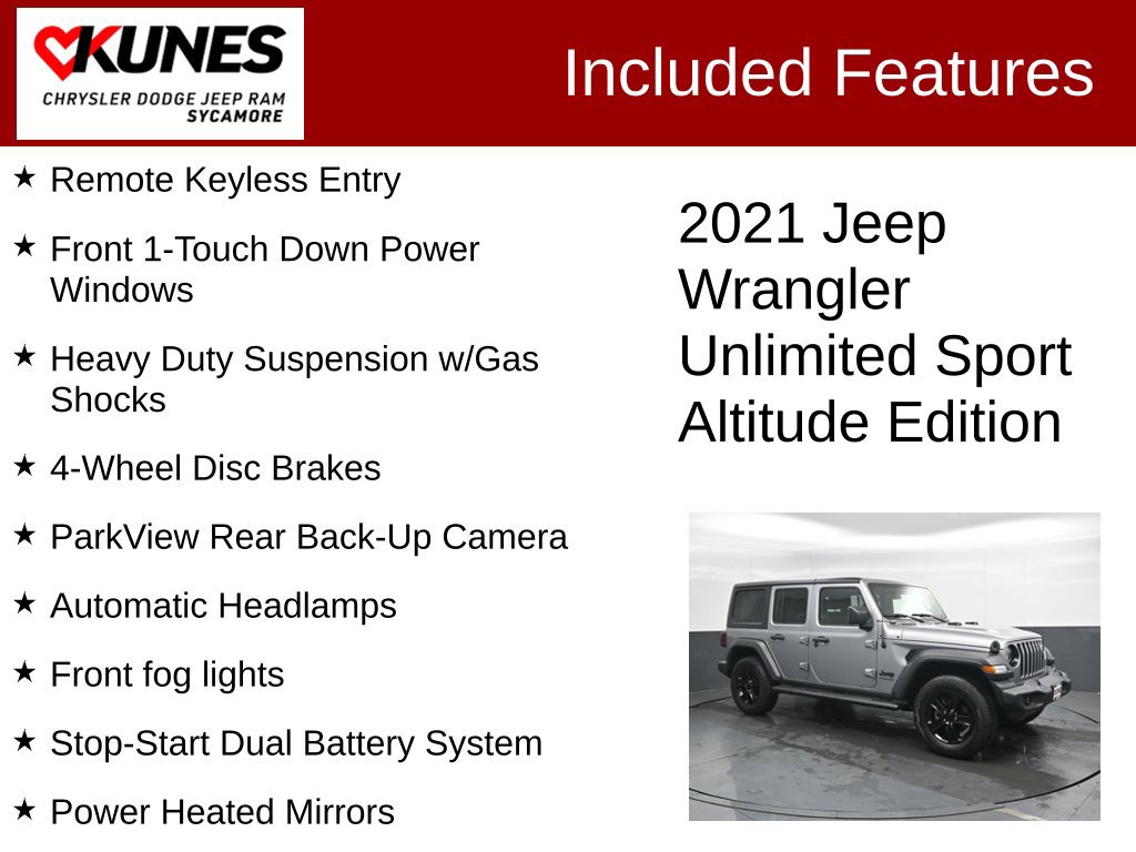 Used 2021 Jeep Wrangler Unlimited Sport AWD/4WD image 4