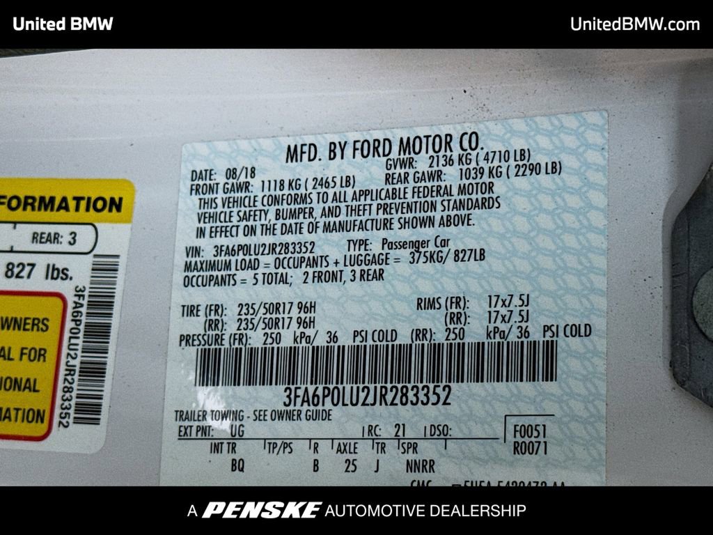 Used 2018 Ford Fusion SE w/ Equipment Group 602A image 15